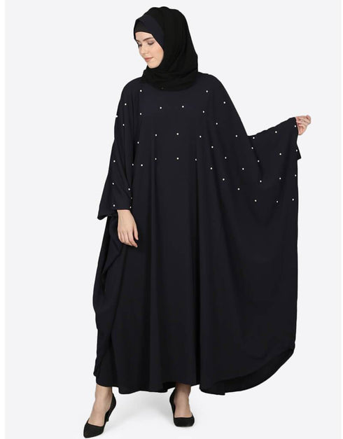 Modern Pearl beaded Black Kaftan Black
