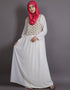 Chic Embellished Navy Party Burqown - Burqa and Gown White