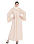 Dubai Pearls Hand work Halter neck Peach Wedding Abaya Peach