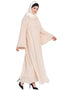 Dubai Pearls Hand work Halter neck Peach Wedding Abaya Peach