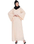 Dubai Pearls Hand work Halter neck Peach Wedding Abaya Peach