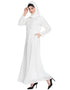 Muslim Hand embroidered Off White Wedding Abaya Off White