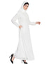 Muslim Hand embroidered Off White Wedding Abaya Off White