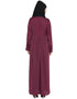 Arabic Hand embroidered Wine party Abaya Wine