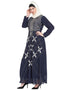 Women Beads sequins embellished party Abaya Navy Blue