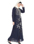 Women Beads sequins embellished party Abaya Navy Blue