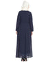 Women Beads sequins embellished party Abaya Navy Blue