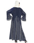 Muslimah Full hand work pearls embellished wedding Abaya Navy Blue