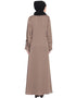 Chic Hand work beads embellished Party Abaya Brown