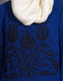 Trendy embroidered party abaya Blue