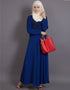 Trendy embroidered party abaya Blue
