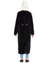 Islamic Velvet Front open Coat Abaya Black