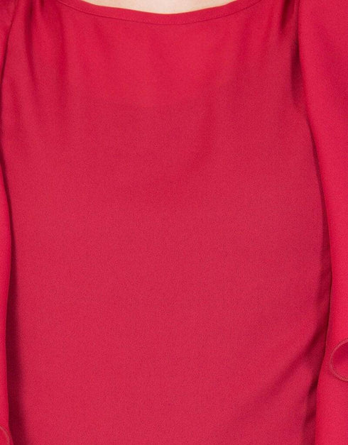 Dubai Frill casual daily wear collage girls casual abaya Red