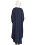 Chic Front open and cuff with self button butterfly Kaftan Blue