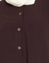 Dubai Front open cuff and band casual Abaya Brown
