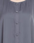 Muslimah Front Open self Button Butterfly Kaftan Grey