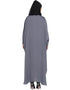 Muslimah Front Open self Button Butterfly Kaftan Grey
