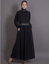 Modest Embellished Party Classic Abaya Black