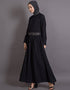 Modest Embellished Party Classic Abaya Black