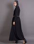 Modest Embellished Party Classic Abaya Black