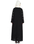 Chic Sleeve embroidered front open with Inner Abaya Black