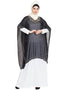 Modern Double layer embellished Party Abaya Black