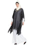 Modern Double layer embellished Party Abaya Black