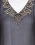 Modern Double layer embellished Party Abaya Black