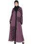 Modern Front Open embroidered Dubai Kaftan Purple