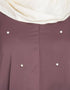 Muslim Double Sleeve Pearl beaded Abaya Brown
