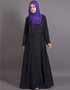 Muslimah Frill Casual Abaya Black