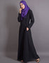 Muslimah Frill Casual Abaya Black