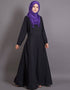 Muslimah Frill Casual Abaya Black