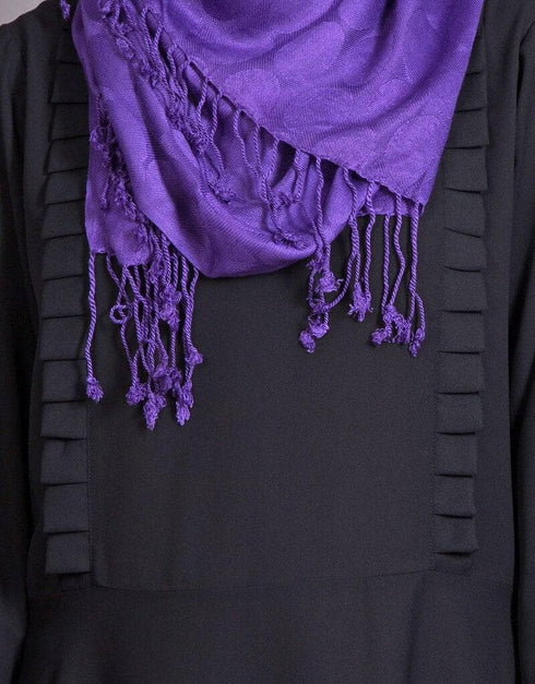 Muslimah Frill Casual Abaya Black