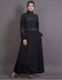 Dubai Embellished Burqown Black