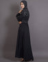 Dubai Embellished Burqown Black