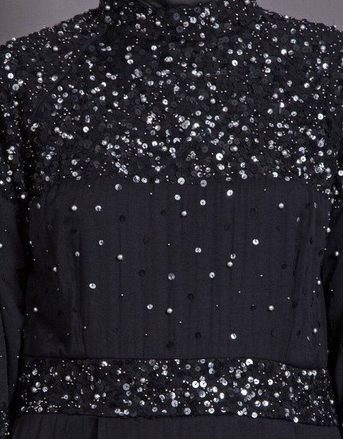 Dubai Embellished Burqown Black