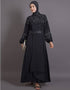 Dubai Embellished Burqown Black