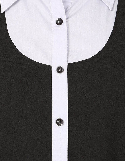 Chic Executive two color Abaya Black