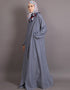 Arabic Executive Wrap Around Coat Abaya Blue