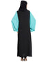 Dubai Contrast Sleeve Casual Abaya Black