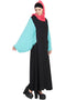 Dubai Contrast Sleeve Casual Abaya Black