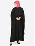 Modern Separate Cape Beaded Abaya Black