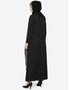 Muslim extra Layer at front Casual Abaya Grey