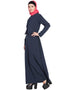Modest extra jacket front open Casual abaya Blue