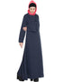 Modest extra jacket front open Casual abaya Blue