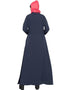 Modest extra jacket front open Casual abaya Blue