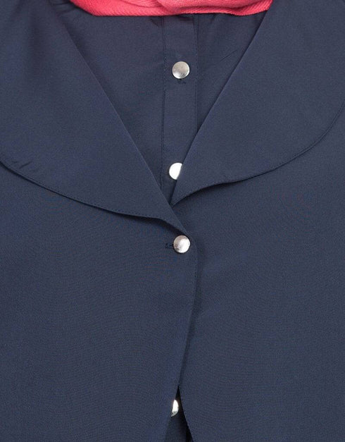Modest extra jacket front open Casual abaya Blue