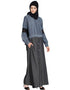 Muslimah Denim Skirt Chambray top lace casual Abaya Blue