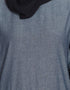 Muslimah Denim Skirt Chambray top lace casual Abaya Blue